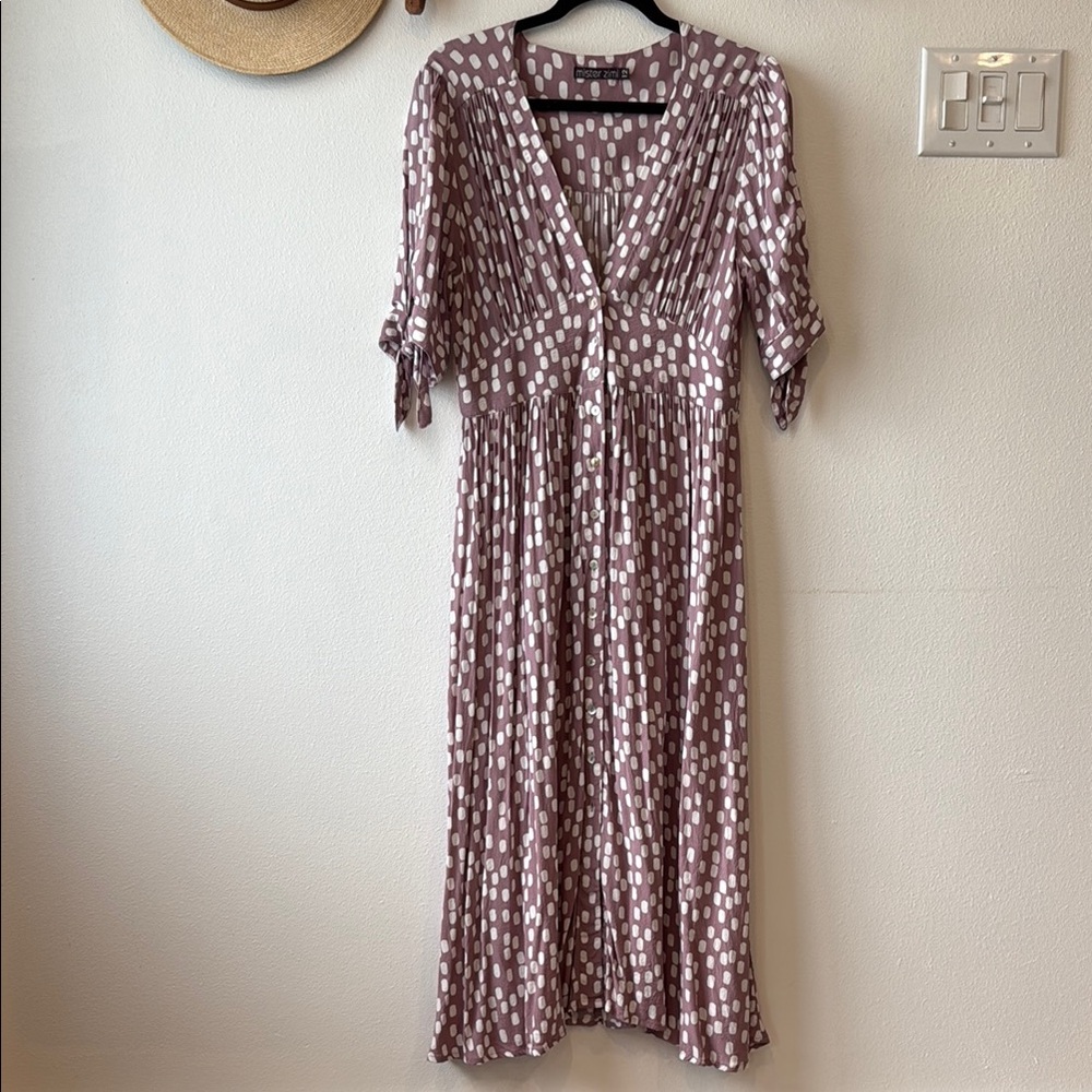 Mr Zimi Mauve Polka Dot Dress
